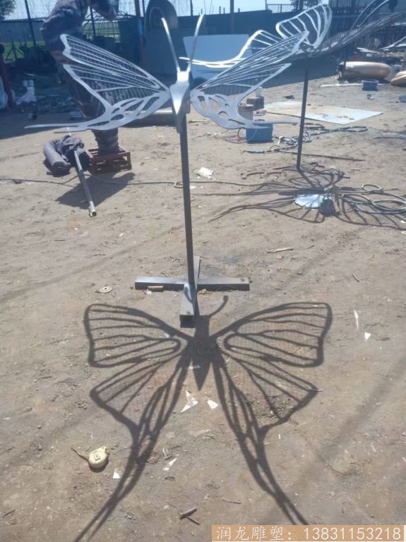 不銹鋼蝴蝶雕塑，花園蝴蝶雕塑