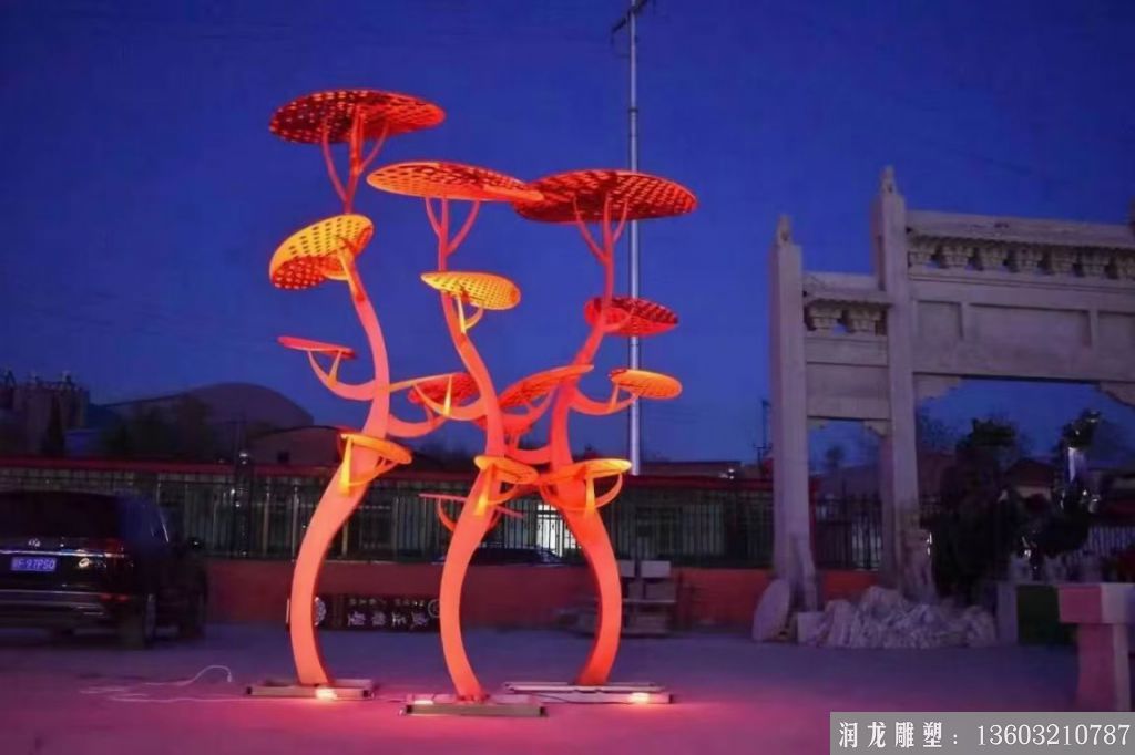 不銹鋼大樹(shù)雕塑 園林景觀不銹鋼樹(shù)雕塑